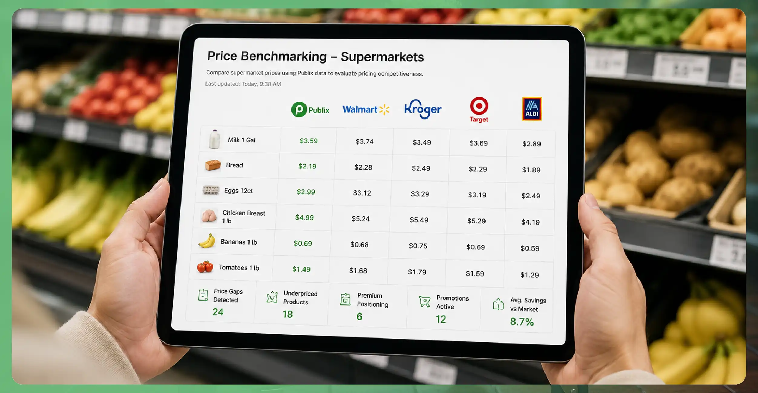 Price Benchmarking Across Supermarkets